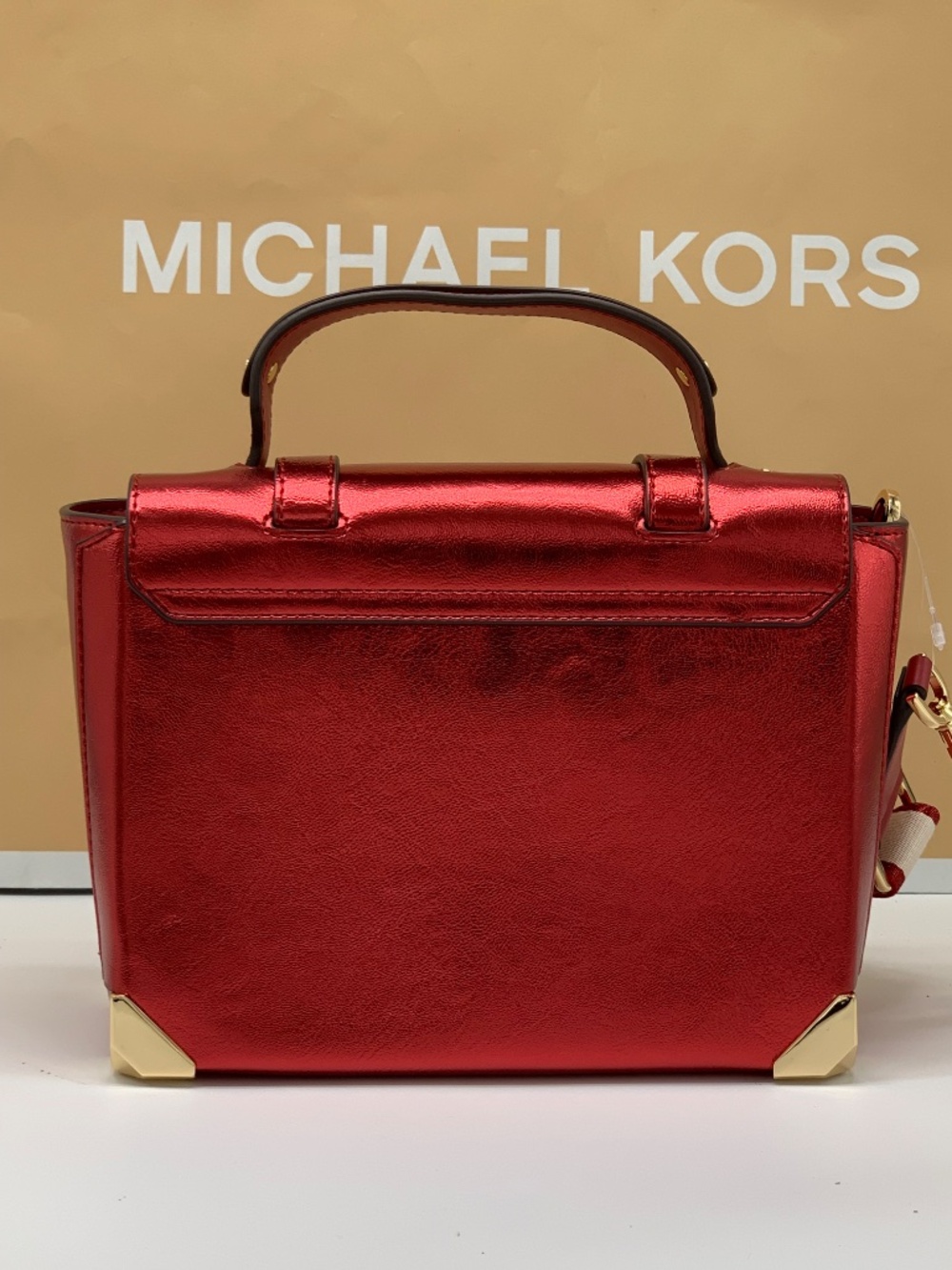 MICHAEL KORS Manhattan Medium Patent Faux Leather Satchel - Picture 6 of 15